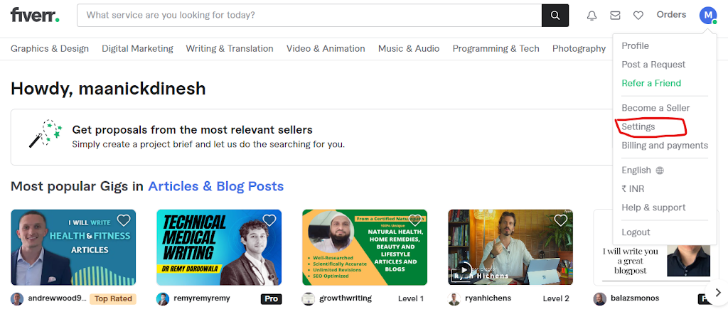 How to Delete a Fiverr Account